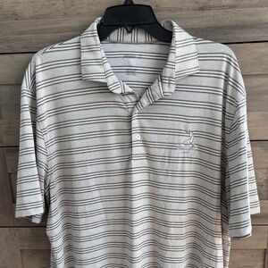 Johnnie-O Pinehurst Golf Polo - Size L - Grey Stripe